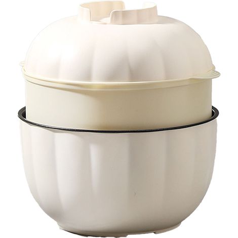 Casserole électrique 220V multifonction mini haute efficacité sécurité foyer dortoir blanc crème (1/5)