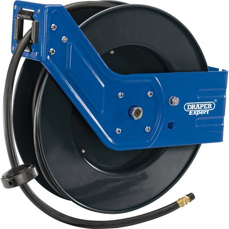 Draper Expert 15050 Retractable 15M Air Hose Reel with Swivel Mounting and Durable Steel Construction