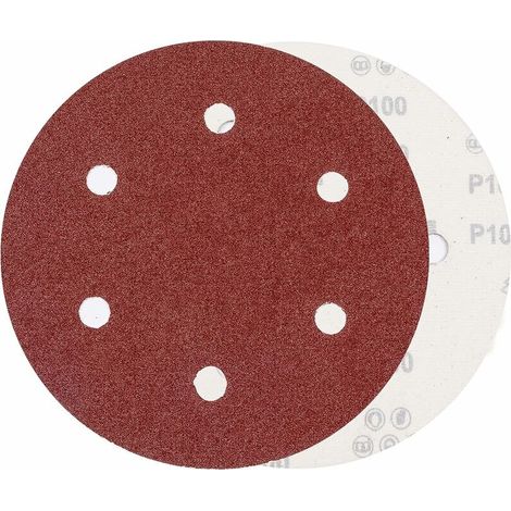Disque de ponçage 225 mm grain P100 6 trous disques auto-agrippants, 10 tampons de papier abrasif ronds pour ponceuse à cloison sèche,Ponceuse Girafe,Ponceuse Murale, Sunflower