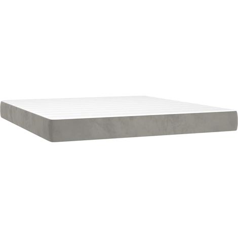 Maison Exclusive - Materasso a Molle Insacchettate Rigidità Media Grigio Chiaro 160x210x20 cm in Velluto