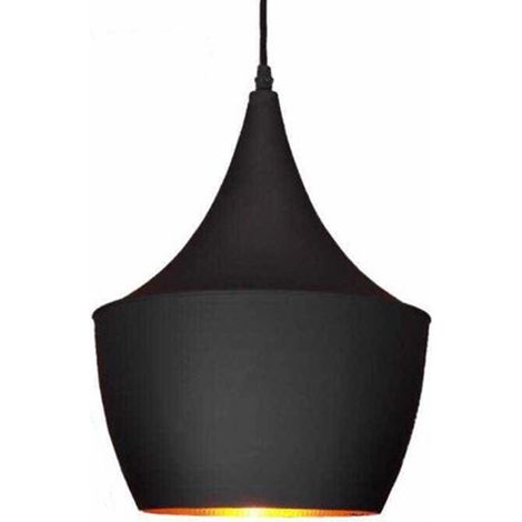 Trade Shop - Pendelleuchte Vintage Industriestil Lampe E27 Anschluss Schwarz CO3824-2 -