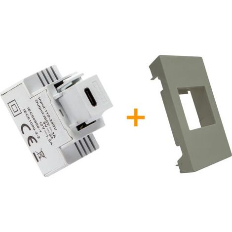 Fanton caricatore 1 USB-C 3A Ricarica rapida 18W Compatibile Matixgo Grigio - 82901