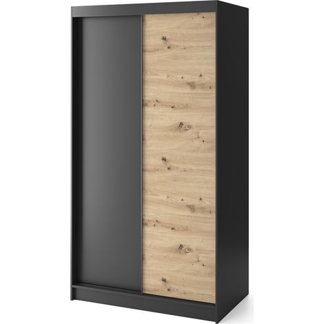 Armoire à portes coulissantes REVILA – Organisez votre espace avec élégance moderne 120 cm-Largeur 120 cm (1/5)