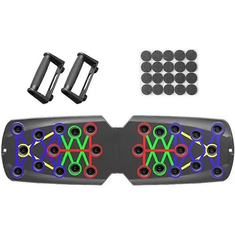 Planche à pompes multifonctionnelle portable - Appareil de fitness et de musculation pour entraînement à domicile - Barre à pompes pliable (1/5)