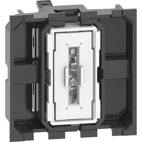 Schalter 1P 10AX 250VAC LIVING NOW 2 Module Automatische Anschlüsse Beleuchtbar - BTICINO