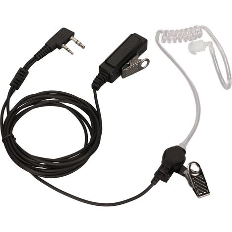 Écouteur radio à réduction de bruit K Head 2 broches avec microphone pour talkie-walkie BF 888S, BF 777S, BF 666S et BF UV5R (1 pièce) (1/4)