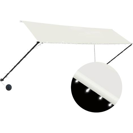 Tenda da Sole Tenda parasole Retrattile con LED 350x150 cm Crema (1/4)