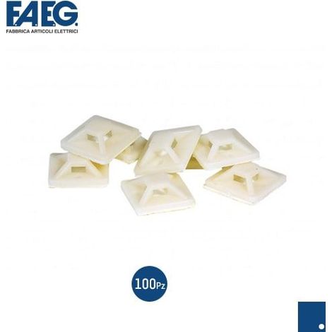 Basetta Adesiva Bianco Misura 25x25 100 pezzi FG25158