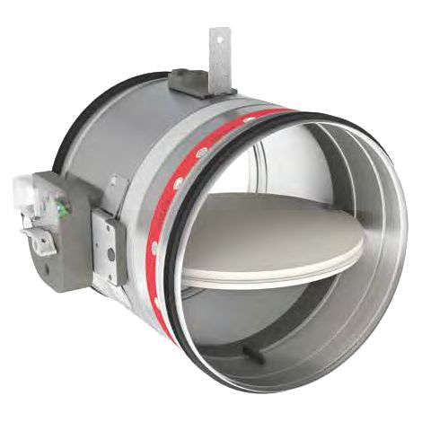 Clapet coupe-feu 2 H, circulaire, contacts début/fin de course, NF, D 100 mm S&P (UNELVENT) 860816