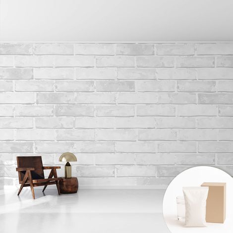 Papier peint avec colle pour décoration moderne de salon chambre à coucher cuisine et bureau Facile Mur en briques 416x254 cm (1/5)