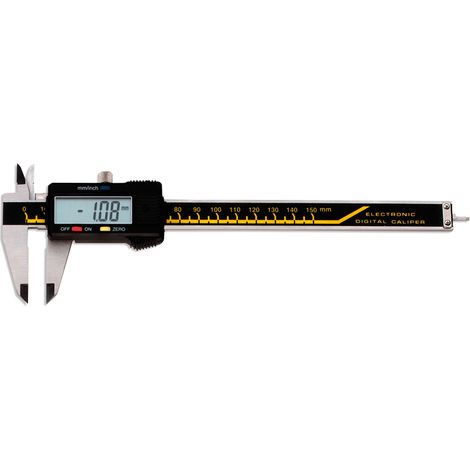 6" DIGITAL VERNIER CALIBRE MESURE ÉLECTRONIQUE MICROMÈTRE 150MM FERVI C041/150