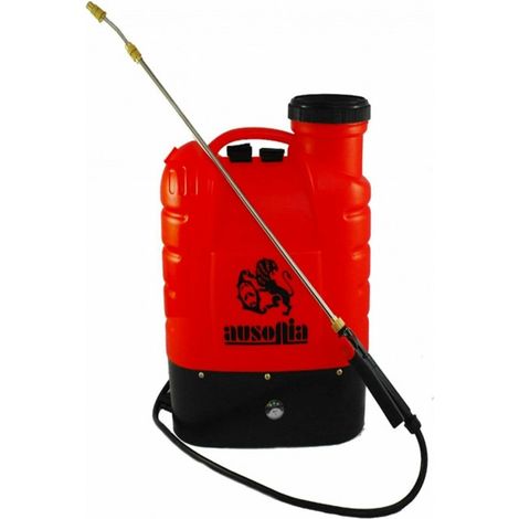 POMPA ELETTRICA A SPALLA lt.16 IRRORATRICE PIOMBO 12V 10AH AUSONIA 38006 (1/8)