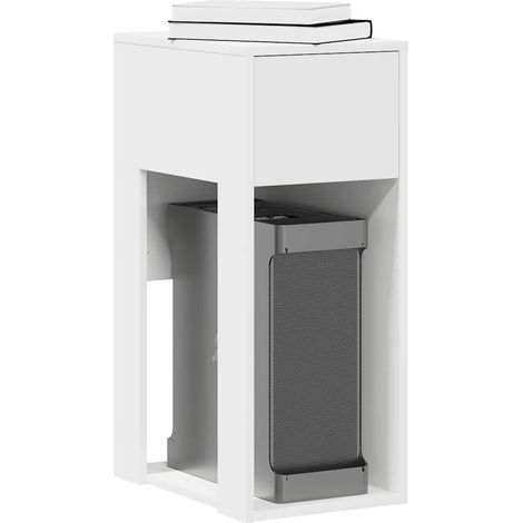 Computerschrank mit Schublade Weiß 30x44x74 cm