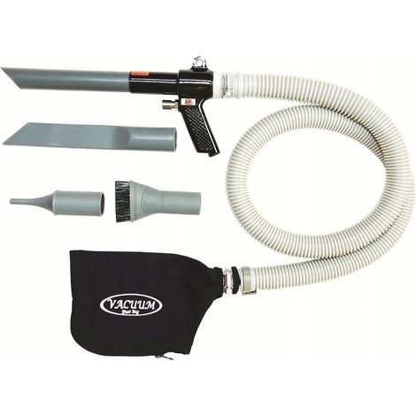 Aspirapolvere pneumatico AOK con set di 4 bocchette