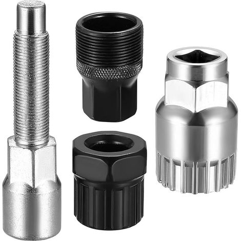 Extracteur de Pédalier Vélo et Outil de Boîtier de Pédalier, Kit d'Outils de Boîtier de Pédalier à 3 Pièces avec Clé de 16 mm, Outil de Clé de Boîtier pour Enlever Le Manivelle de Vélo (1/5)