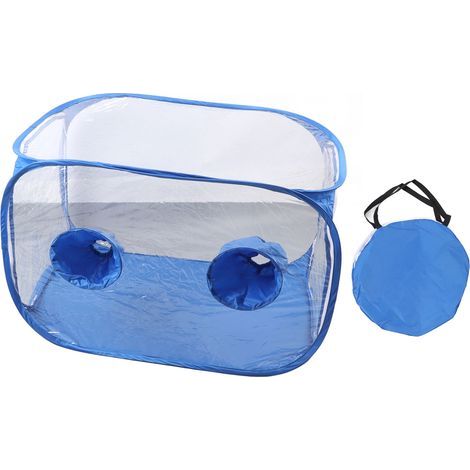 Tente de culture de champignons, boîte à air immobile, portable et pliable en PVC, 2 ouvertures pour les bras, conteneur de culture de champignons pour la recherche et l'étude. (1/5)