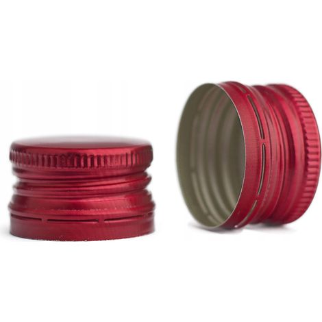 100 Flaschenverschlüsse, 28 mm, rot, 28 x 18 mm (1/5)