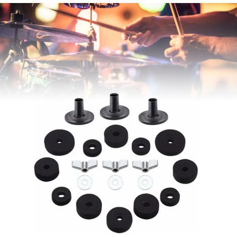 Kit de 21 pièces de feutres pour cymbales, set complet antidérapant pour supports de batterie (1/5)