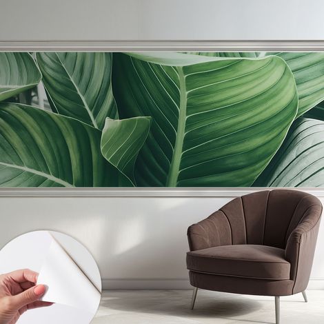 Carta da parati autoadesiva - impermeabile - murale da parete - decorazione murale - Tranquillità verde 250x104 cm (1/5)