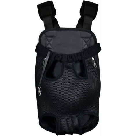 QORVA-Sac de Transport pour Animaux, Sac à Dos pour Chien, Sac ajustable Pet Front Cat Dog Carrier Backpack, Transport sac à dos pour animaux de compagnie pour Voyager / Randonnée / Camping - Noir-S-F (1/3)