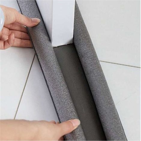 Bajo Puerta Doble Rollo Aislante 97cm Marrón  PVC Ajustable