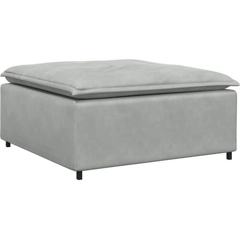 Modulo Poggiapiedi Divano Modulare Grigio Chiaro 100x100x48 cm vidaXL (1/5)
