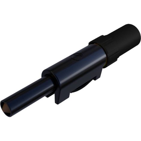 Fiche banane mâle de sécurité Ø de la broche: 4 mm Hirschmann Test & Measurement SLS 20 B 931825100 noir 1 pc(s) (1/2)