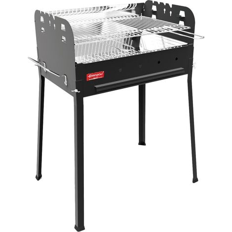 Ferraboli Barbecue a Carbonella e Legna Griglia braciere 58x37 cm con Ruote e Maniglia Trasporto arrostire grigliate e grigliare in Giardino e Terrazzo qualita' e stile Made in Italy  BBQ Outdoore (1/3)