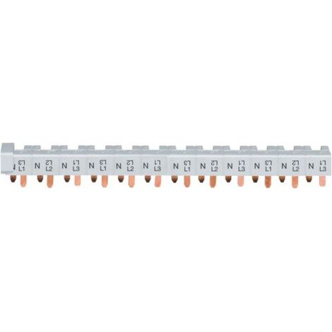Hager – Barre de pontage 3P+N 63A – Languette 10mm² – Longueur 12m – Pour disjoncteurs 1P+N – 4 pôles – Tension 400V