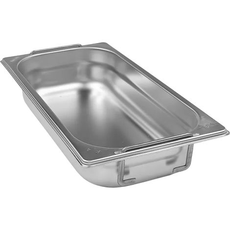Bac gastronorme GN 1/3 - 65 poignées escamontables en inox REDFOX - GN 1/3-65 U - REDFOX