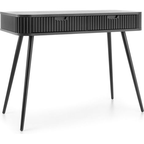 Konsolentisch schwarz gerillt, Füße schwarz, ZARA-160 (1/5)
