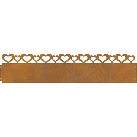 Bordures de pelouse 30 pcs Rouillé 103 x 0,05 x 22 cm CFW871559 (1/5)