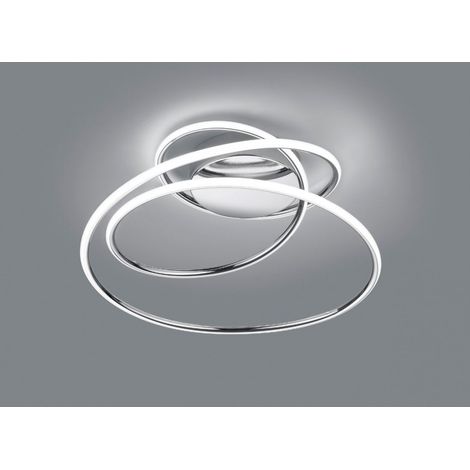 Lámpara de techo Vortice Design Chrome Led Dimmer 4000k Bologna Trio Lighting (1/2)