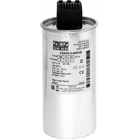 ZEZ-Silko-Kondensator 5 kvar 440 V Cn=3x27,40µF In=3x6,57A