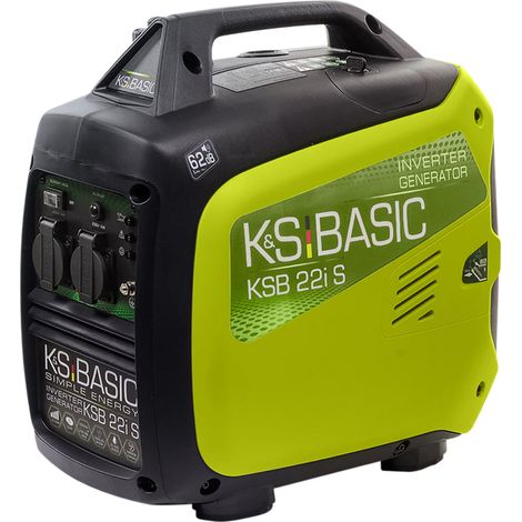 Könner & Söhnen – Groupe électrogène Inverter insonorisé 2,0 kW – Moteur thermique 4 temps à essence – Technologie onde sinusoïdale pure – Mode Éco (1/5)
