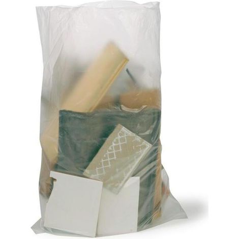 Schwergutsack Volumen 55l Maße 580c850mm Stärke 77µ HDPE transparent TRANSPAK