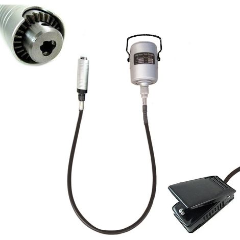 Miniutensile rotativo/Minitrapano/Multiutensile/Smerigliatrice 185W tipo Mini Drill con albero/sonda  flessibile e motore pensile a pedale (1/2)