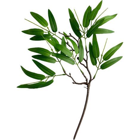 Eukalyptus-Simulationsblatt, künstliches Grün, Blumenarrangement, Wandblatt für Heim-, Hochzeits-, Garten- und Außendekorationen (C) (1/5)