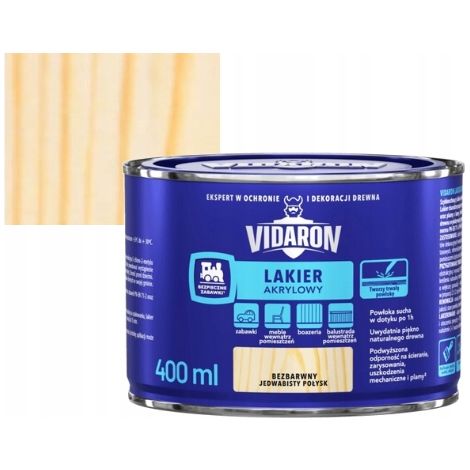 Barniz acrílico para madera, transparente brillante, 0,4 l (1/5)