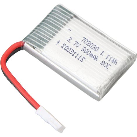 Batterie lithium-ion de remplacement 3,7 V 300 mAh 20C 702030 avec connecteur XH2.54 pour drone (1/5)