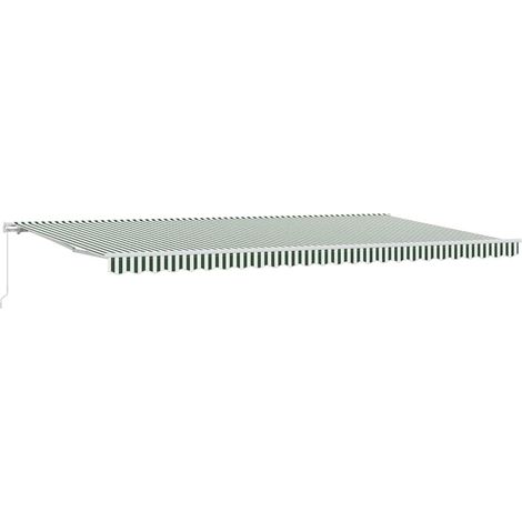 Maison Exclusive - Tenda Retrattile Verde e Bianco 600 × 300 cm