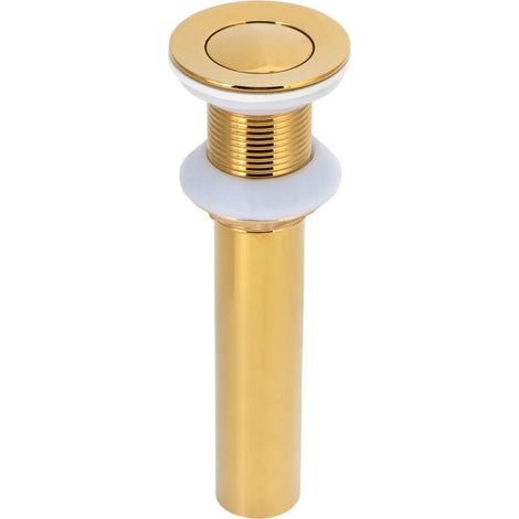 Stöpsel für Badezimmerarmaturen, goldfarben (kleiner Rillenverschluss mit Löchern) (kleiner Rillenverschluss ohne Löcher)