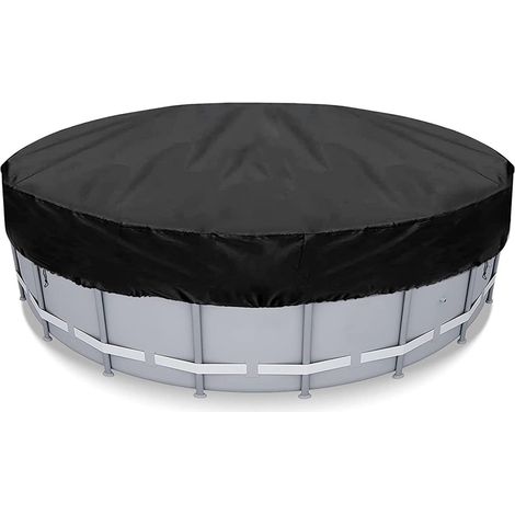 Lot de 2 housses rondes imperméables pour piscine Ø180 cm, protection anti-poussière (1/5)