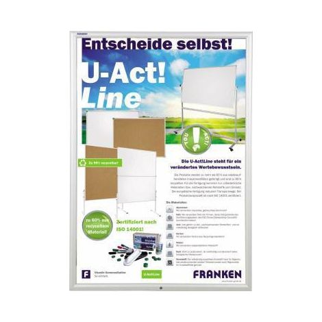 FRANKEN Bilderwechselrahmen FRANKEN Security 65,6 x 90,3 x 1,7 cm (B x H x T) DIN A1 Aluminium silber (1/4)