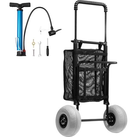Mophorn Morphron Chariot de plage avec de grandes roues pour le sable. 20,1"x 14,6" Plateforme de chargement. Chariot pliable avec 9"roues ballons, 165 LBS de capacité. 27,2" - 44,9" Hauteur réglable