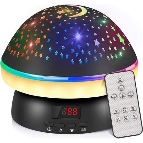 Filiyano – projecteur d – Jouet pour enfants de 2 à 9 ans (garçons et filles), veilleuse projecteur d'étoiles rotative avec minuterie pour les enfants (1/5)