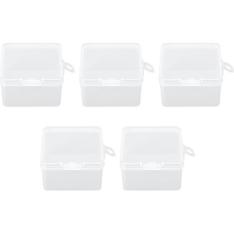 Boîte De Rangement Transparente - Conteneur En Plastique Abs Avec Couvercle - Pour Bijoux Et Accessoires - Lot De 5 Pièces (1/5)
