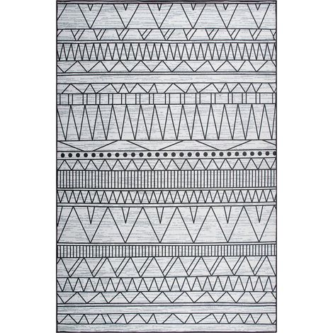 Tappeto nero/grigio 140 x 200 cm Keban