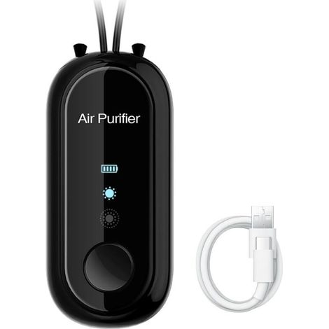 Purificateur d'Air Personnel Rechargeable, Collier Personnel pour purificateur d'air Portable, Générateur D'ions Négatifs 120 millions, Contre les Germes et les Allergènes (1/5)