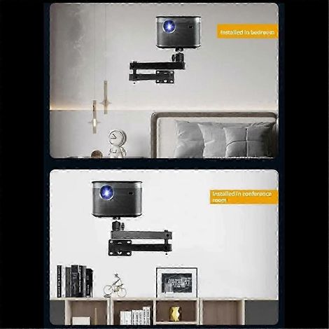 Support mural pliable pour projecteur, universel et réglable, pour plafond ou mur. (1/5)
